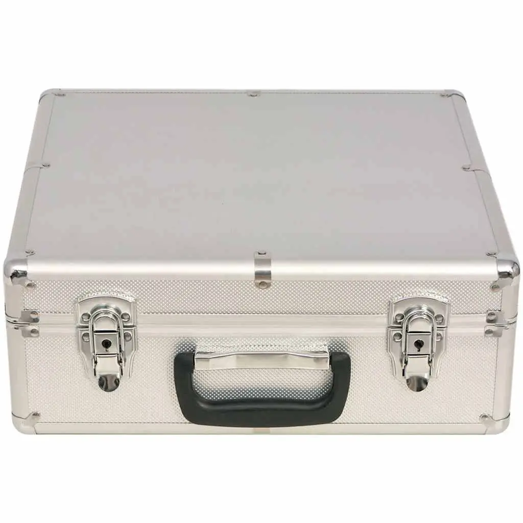 Poker Blackjack Gaming Set 600 Laser Chips Cards Dice Aluminium Case