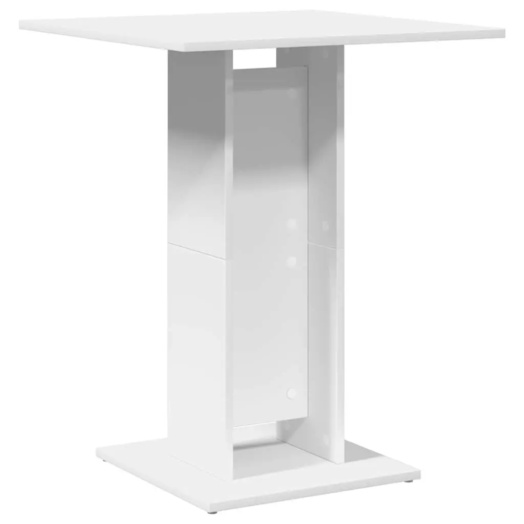 Bistro Table Kitchen Dining Room White 60x60x75 cm Engineered Wood