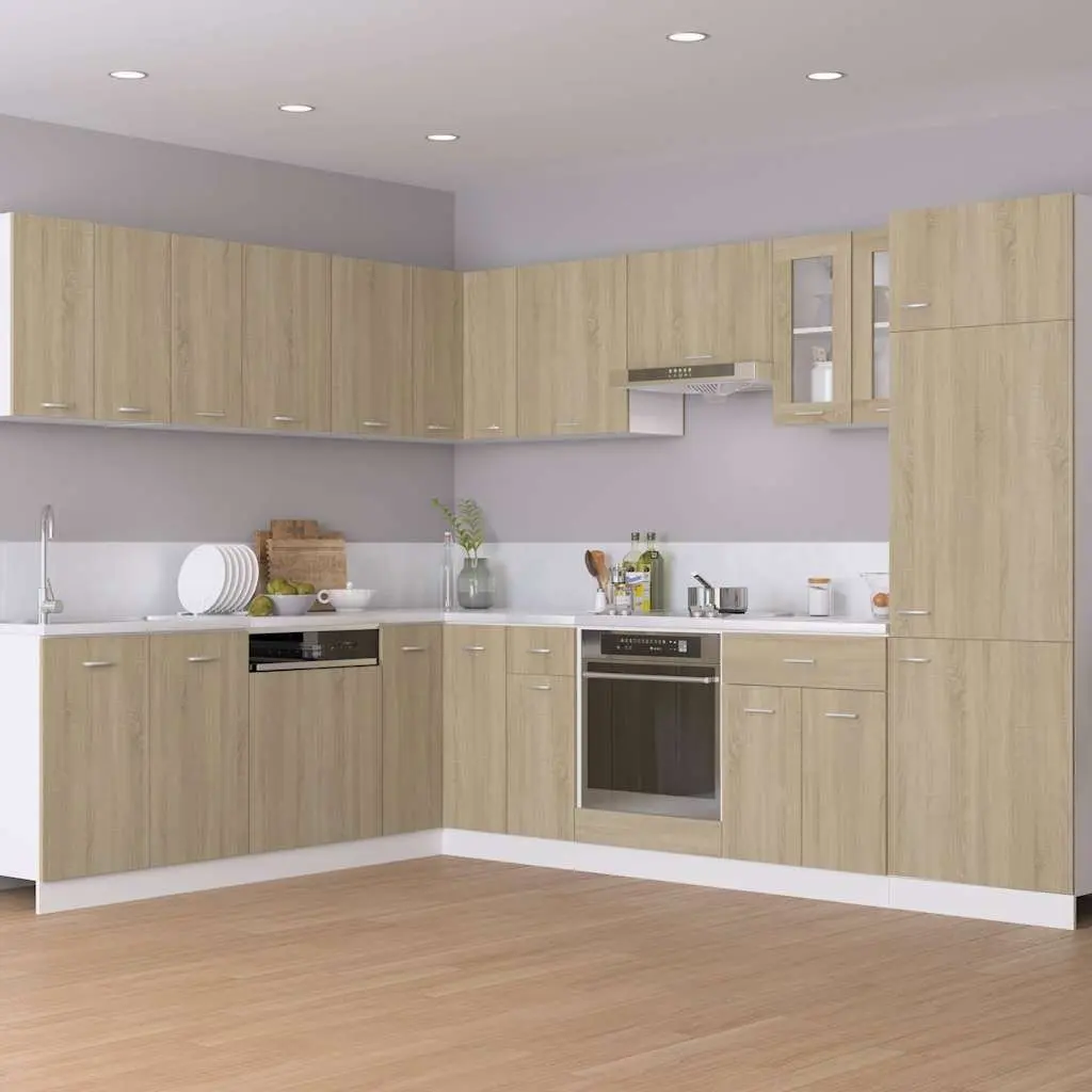 Corner Bottom Cabinet Kitchen Storage Cupboard Brown Engineered Wood 75.5x81.5