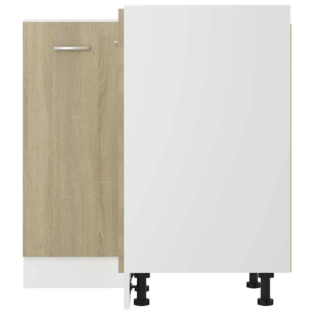 Corner Bottom Cabinet Kitchen Storage Cupboard Brown Engineered Wood 75.5x81.5