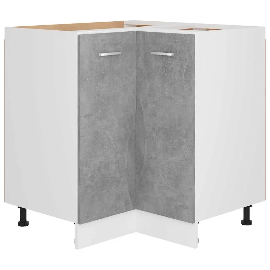 Grey Corner Bottom Kitchen Cabinet