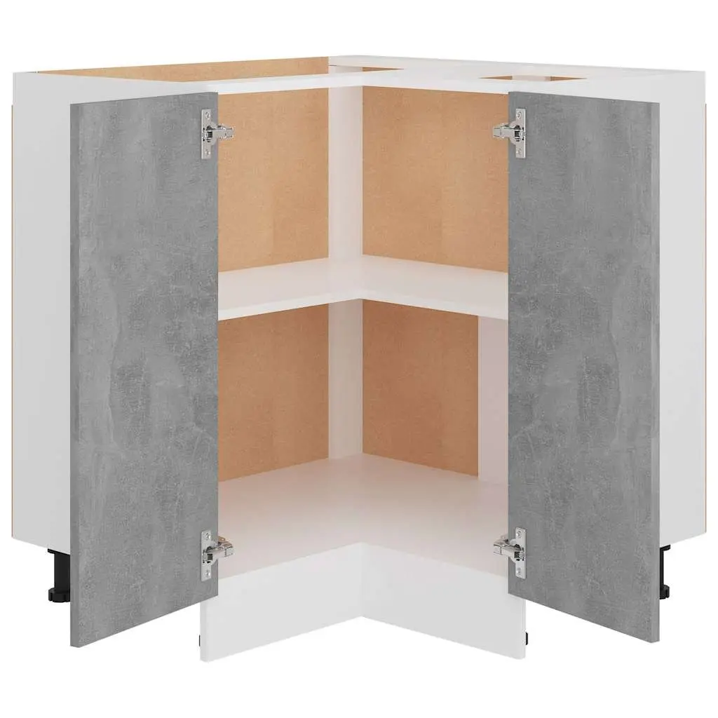Grey Corner Bottom Kitchen Cabinet