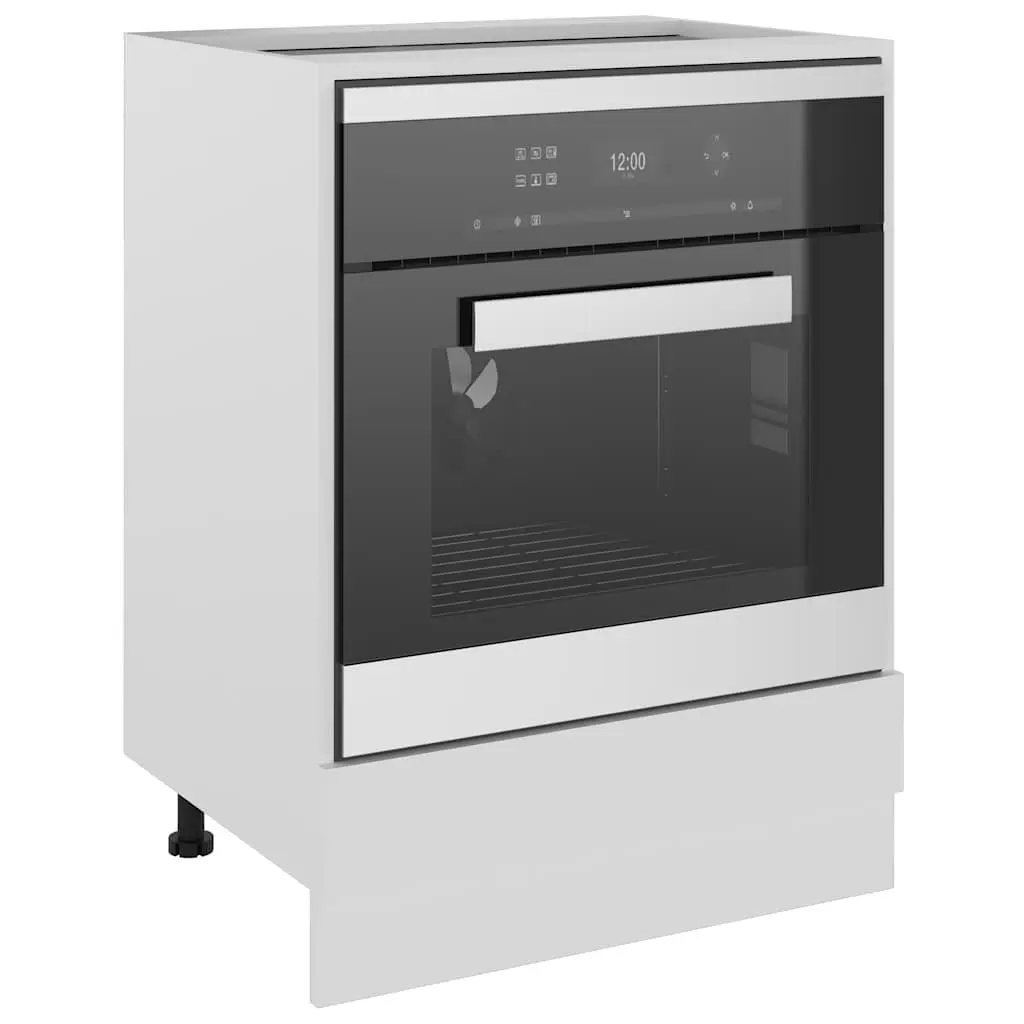 Oven Cabinet White Kitchen Storage Furniture Engineered Wood Cupboard Organiser