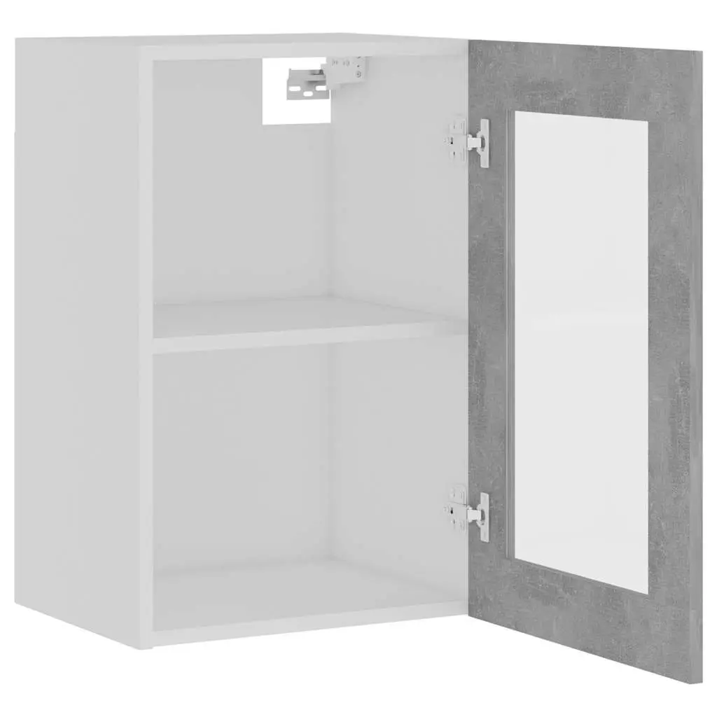Hanging Kitchen Cabinet Grey Engineered Wood Wall Mounted 40x31x60cm
