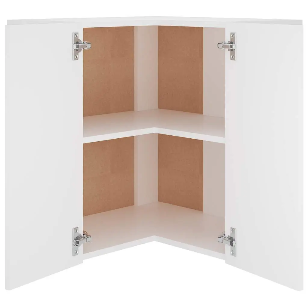 White Corner Kitchen Cabinet Unit