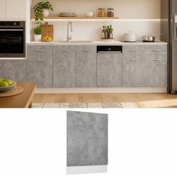 Dishwasher Panel Grey 45Lx3Wx67H cm in Engineered Wood