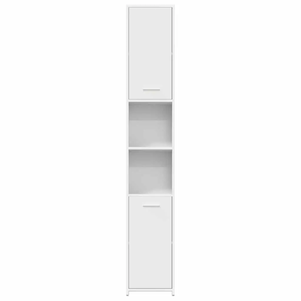 Bathroom Cabinet White 30x30x183.5 cm Storage Vanity Unit Cupboard with Doors