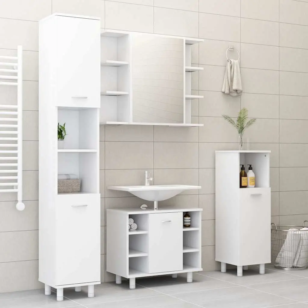 Engineered Wood Wall-Mounted Bathroom Mirror Cabinet
