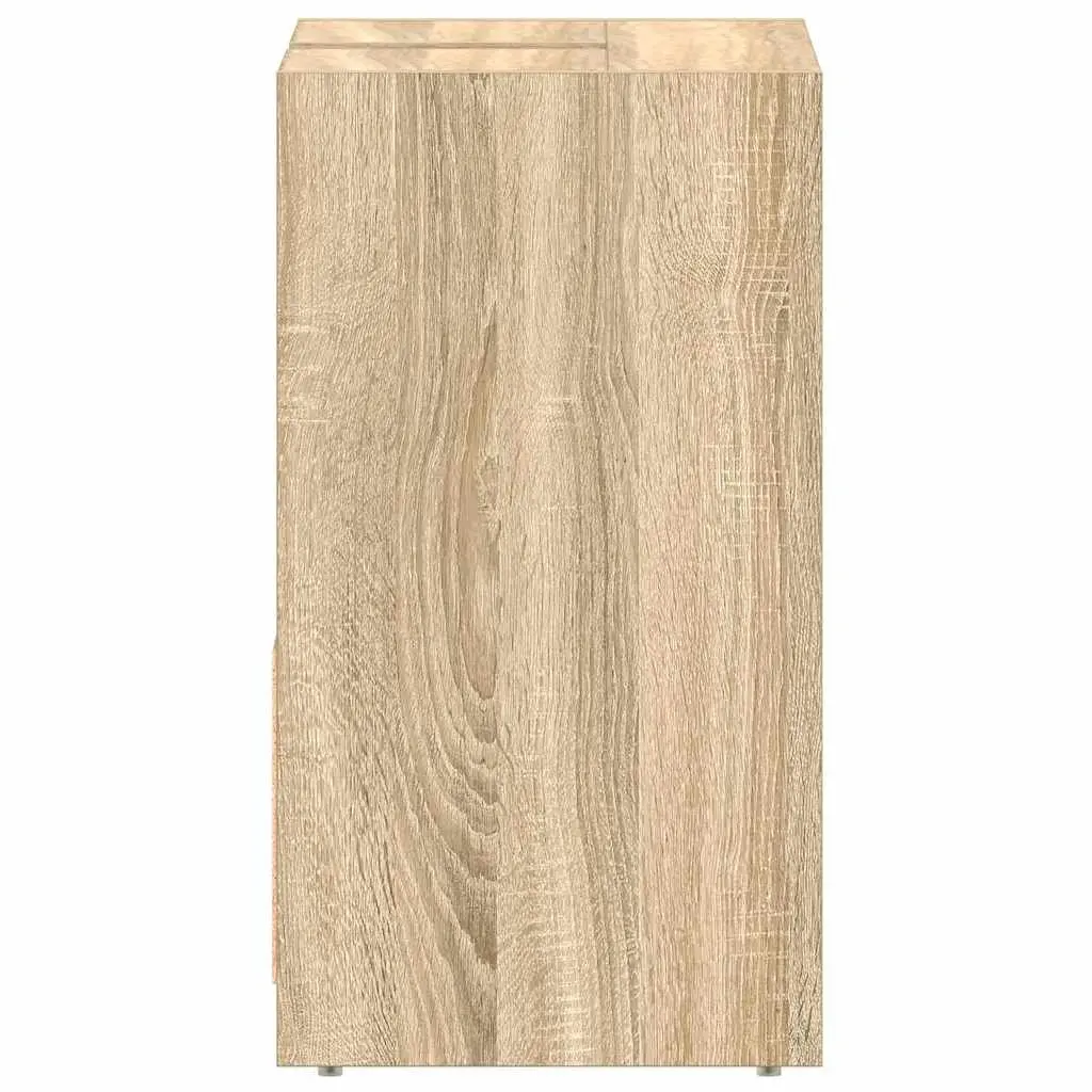 Bathroom Cabinet Brown Engineered Wood Storage Cupboard with Doors 60 x 33 x 61 cm