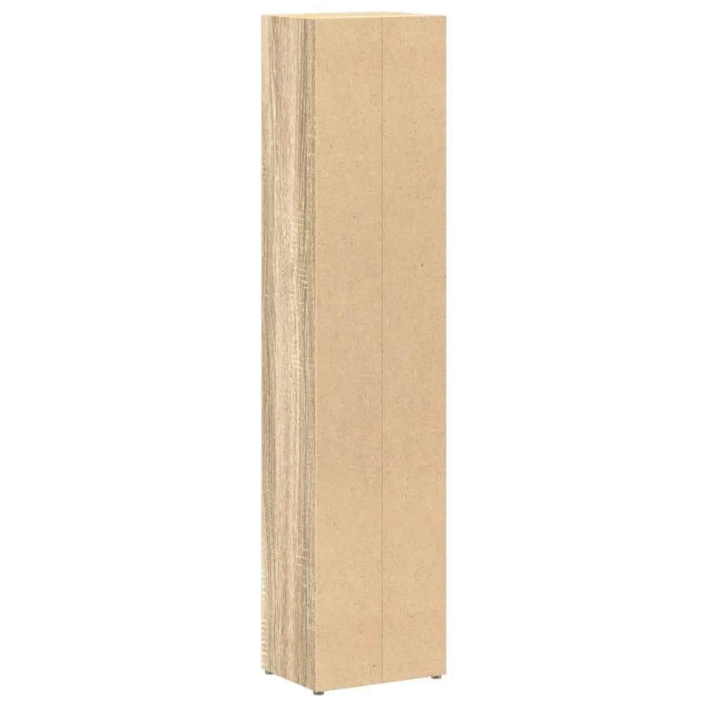 CD Cabinets for Media Storage 2 pcs Tall Slim Sonoma Oak