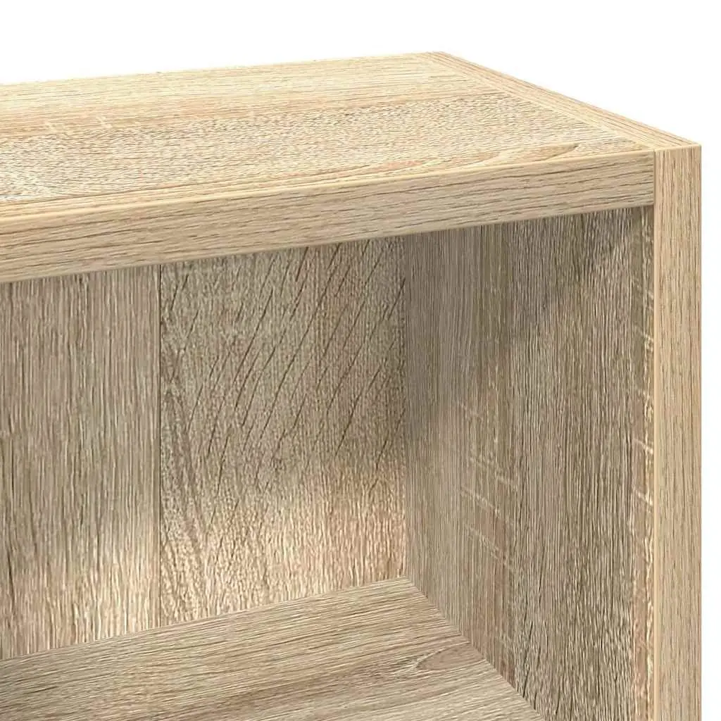CD Cabinets for Media Storage 2 pcs Tall Slim Sonoma Oak