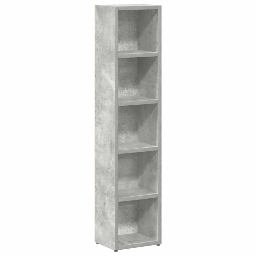 CD Storage Cabinet Living Room Concrete Grey 21x16x93.5cm 2 Piece