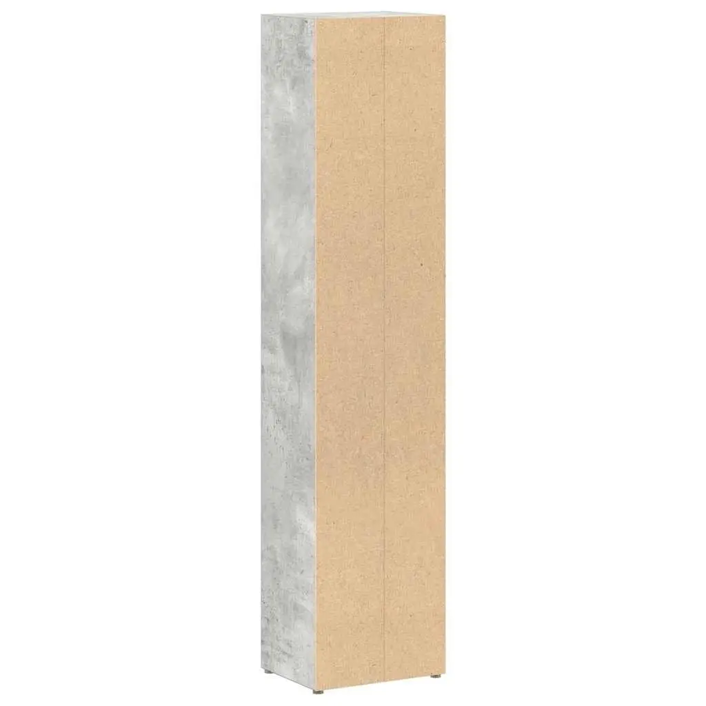 CD Storage Cabinet Living Room Concrete Grey 21x16x93.5cm 2 Piece