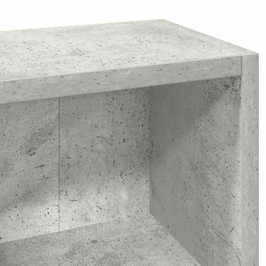 CD Storage Cabinet Living Room Concrete Grey 21x16x93.5cm 2 Piece