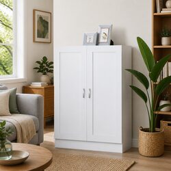 White Book Cabinet: Dimensions 82.5 x 30.5 x 115 cm