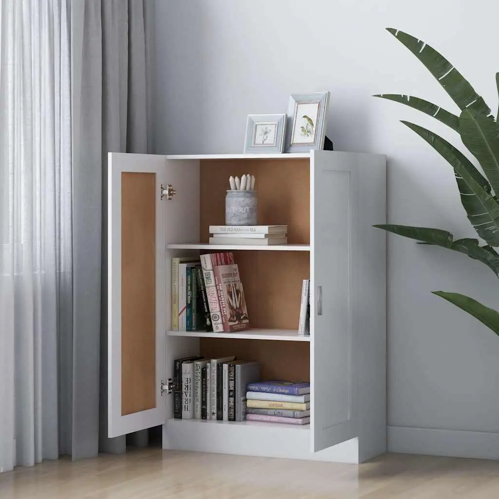 Book Cabinet Storage Unit for Home 82.5 x 30.5 x 115 cm White