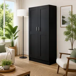 Black Book Cabinet: 82.5 cm Width, 150 cm Height