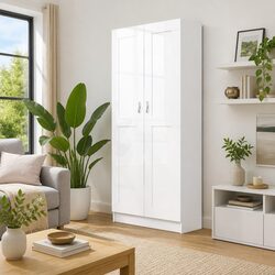 Detailed Specifications of White 5-Shelf Bookcase
