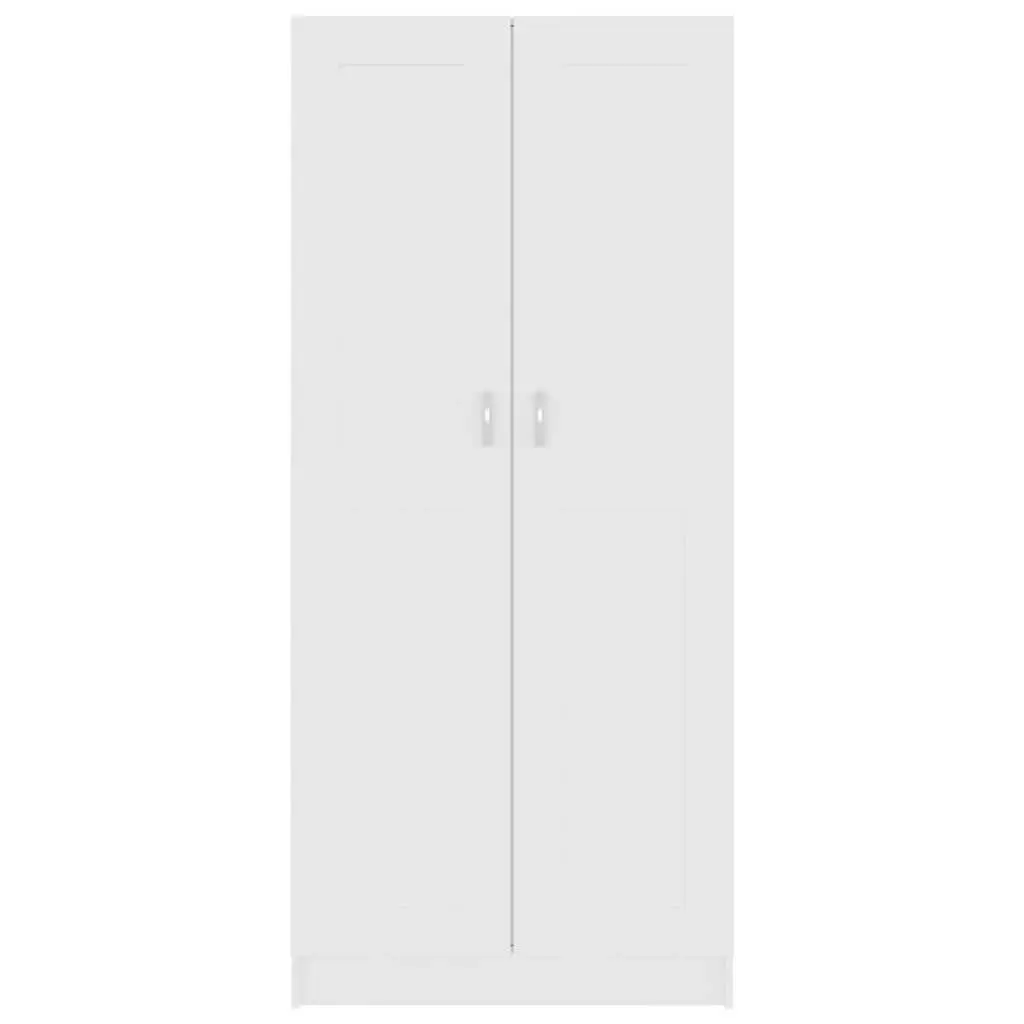 Book Cabinet White Bookcase 5 Compartments 2 Doors Storage Shelf Home Office