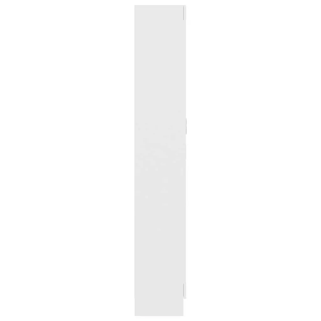 Book Cabinet White Bookcase 5 Compartments 2 Doors Storage Shelf Home Office