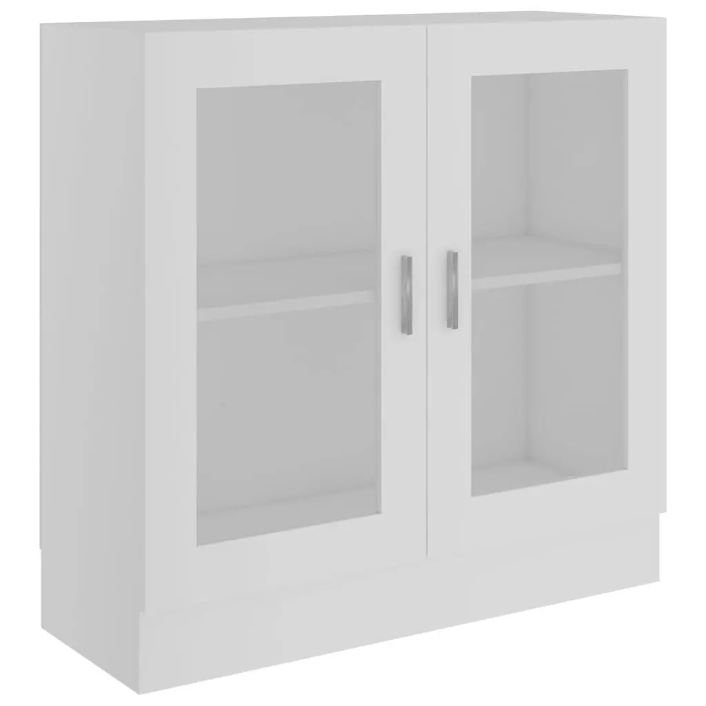Vitrine Cabinet Living Room White 82.5 x 30.5 x 80 cm