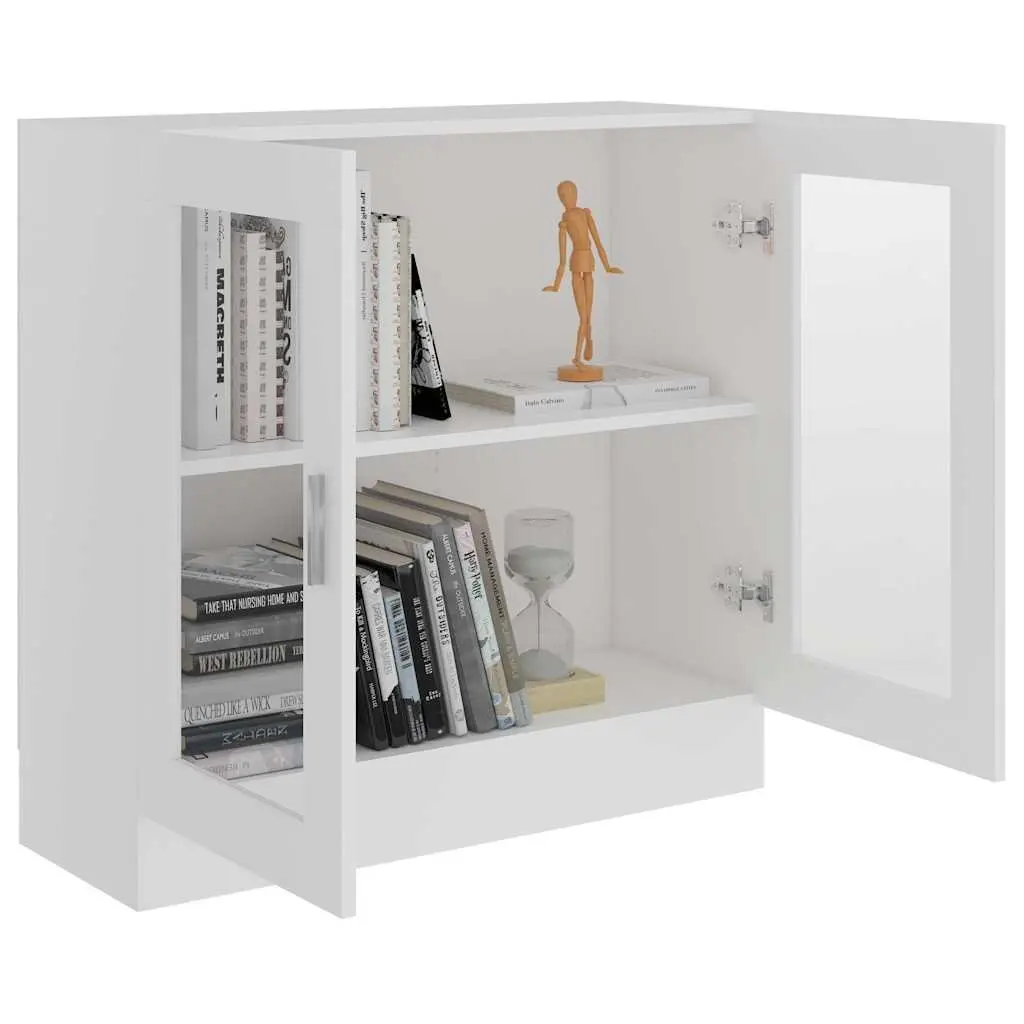 Vitrine Cabinet Living Room White 82.5 x 30.5 x 80 cm