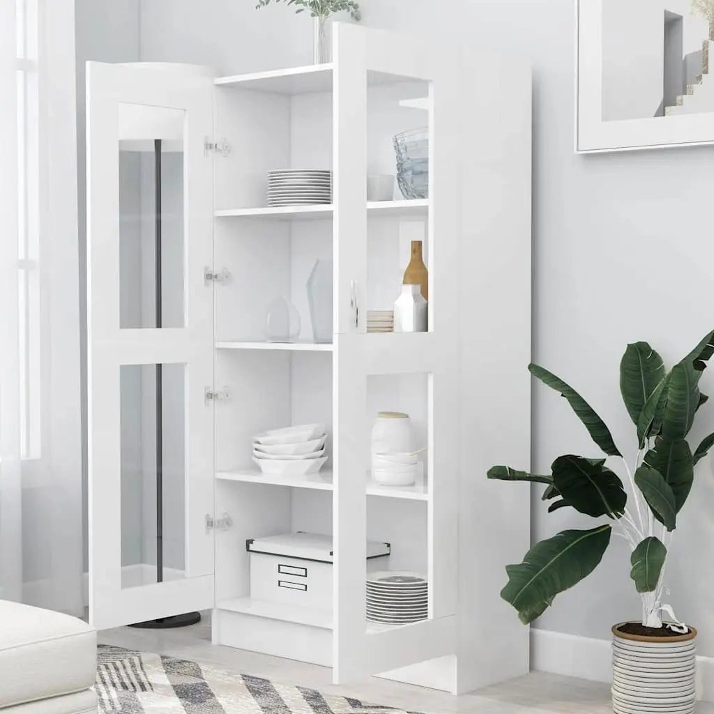 Vitrine Cabinet Display Bookcase Storage for Home 82.5x30.5x150cm