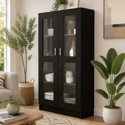 Black Vitrine Cabinet: Dimensions and Specifications