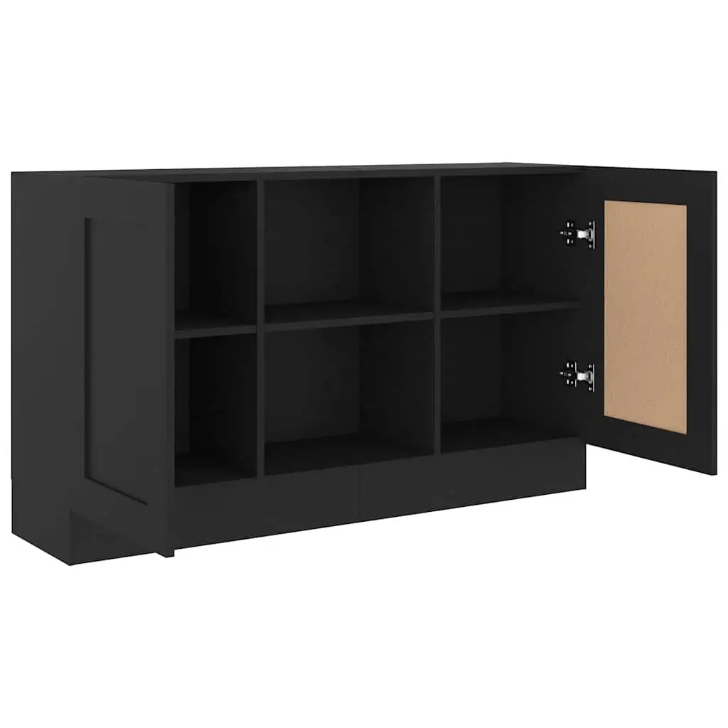 Sideboard Storage Cabinet for Home 120x30.5x70cm 2 Door 2 Compartment Engineered Wood Black