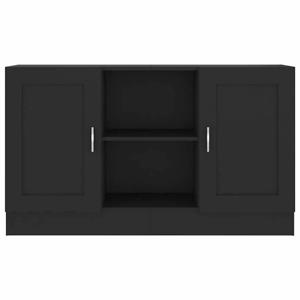 Sideboard Storage Cabinet for Home 120x30.5x70cm 2 Door 2 Compartment Engineered Wood Black