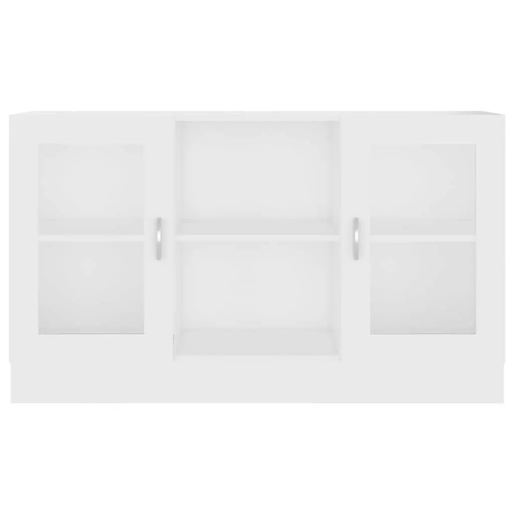 White Vitrine Cabinet Storage Sideboard with Doors Compartments Display