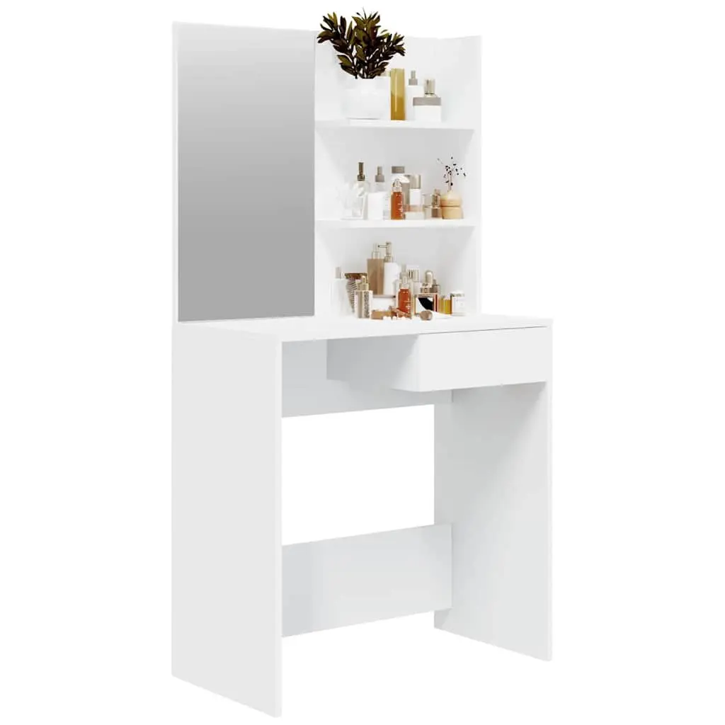 Dressing Table with Mirror White Vanity Makeup Desk Bedroom Furniture Storage