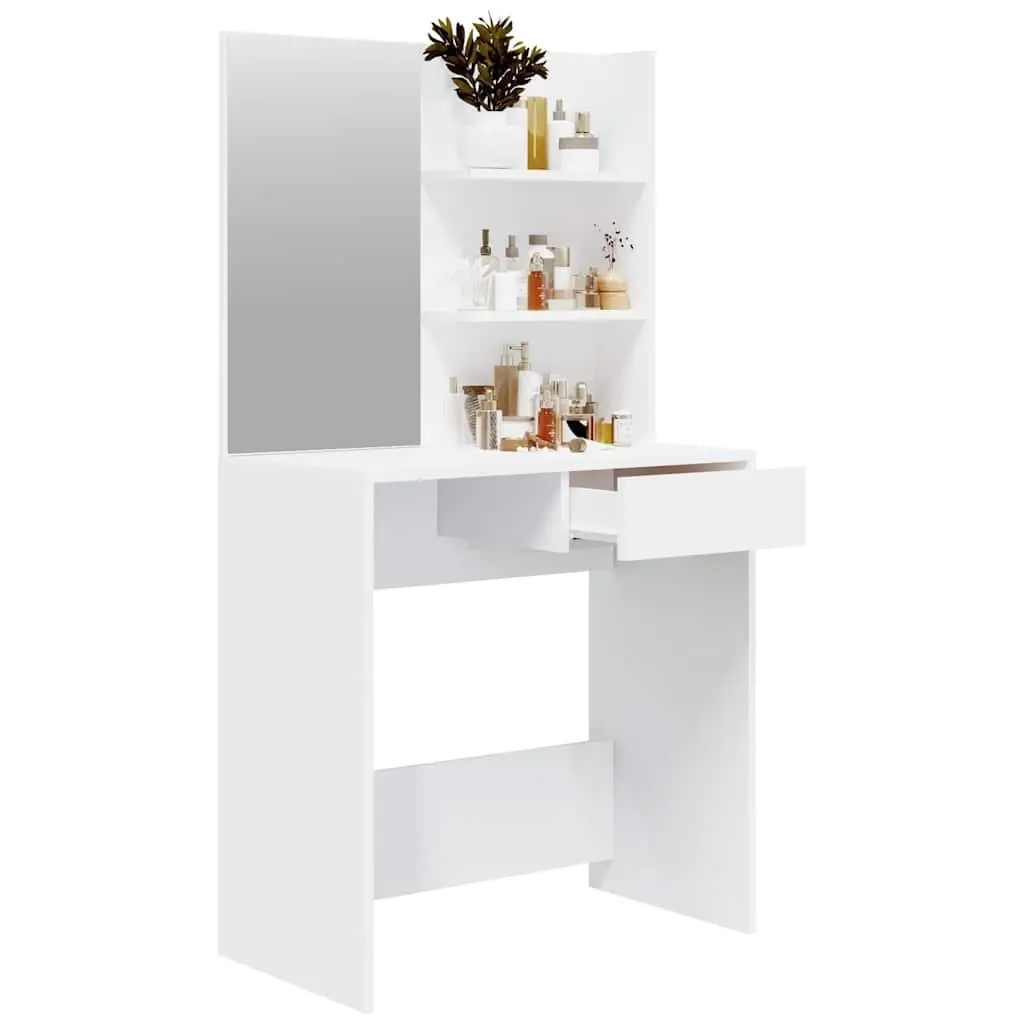 Dressing Table with Mirror White Vanity Makeup Desk Bedroom Furniture Storage