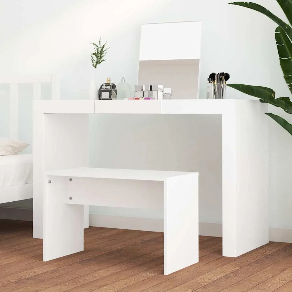 Dressing Stool White 70x35x45 cm Engineered Wood Makeup Table Seat