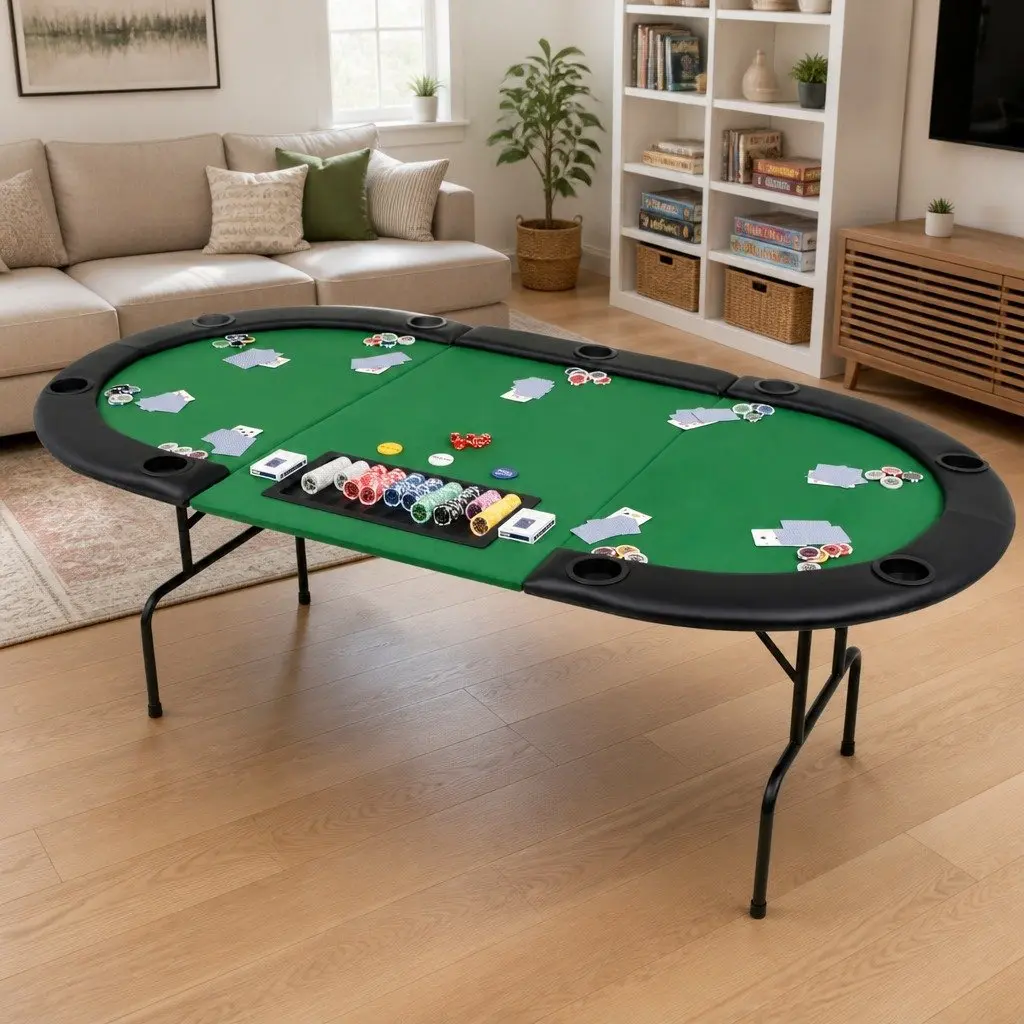 9-Player Folding Poker Table