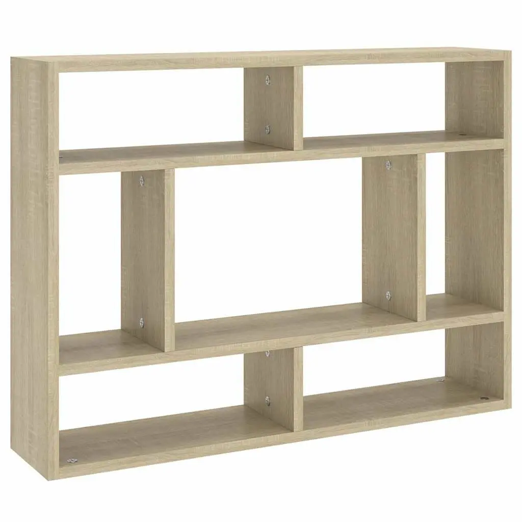 Wall Shelf Open Compartment Storage Display Unit for Home 75x16x55cm