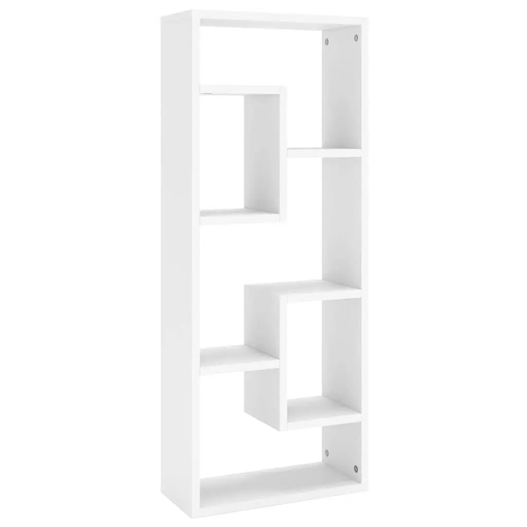 Wall Shelf White Open Display Storage Cabinet 36 x 16 x 90 cm