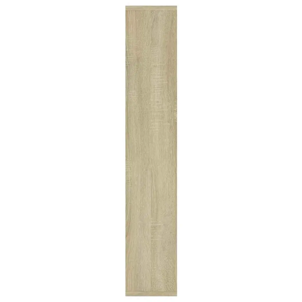 Brown Wall Shelf Storage Unit with Measurements Listed