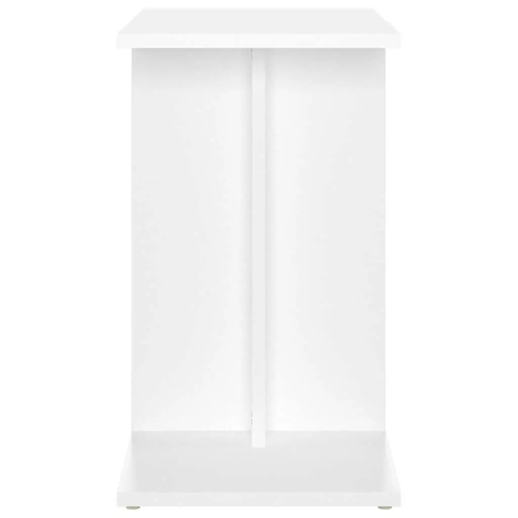 White Side Table End Table Living Room Accent Storage Furniture 50x30x50 cm