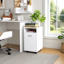 Engineered Wood White Storage Cabinet Dimensions: 33 x 38 x 60 cm
