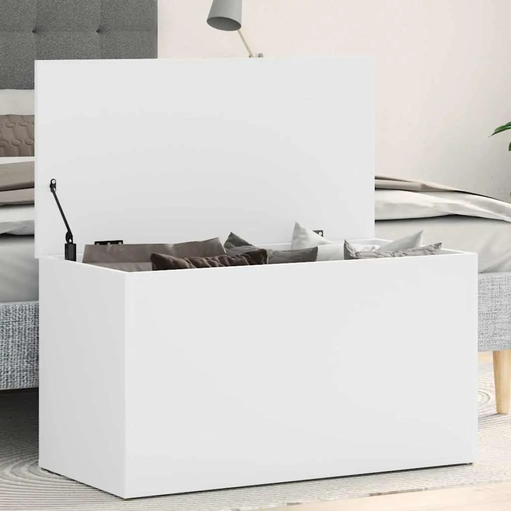 Storage Chest White Modern Living Room Bedroom Organizer 84L x 42W x 46H cm