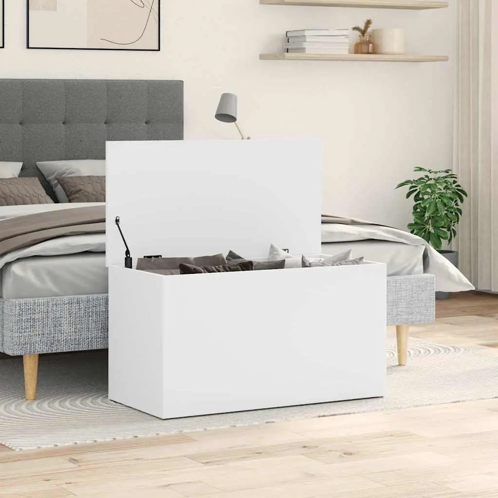 Storage Chest White Modern Living Room Bedroom Organizer 84L x 42W x 46H cm