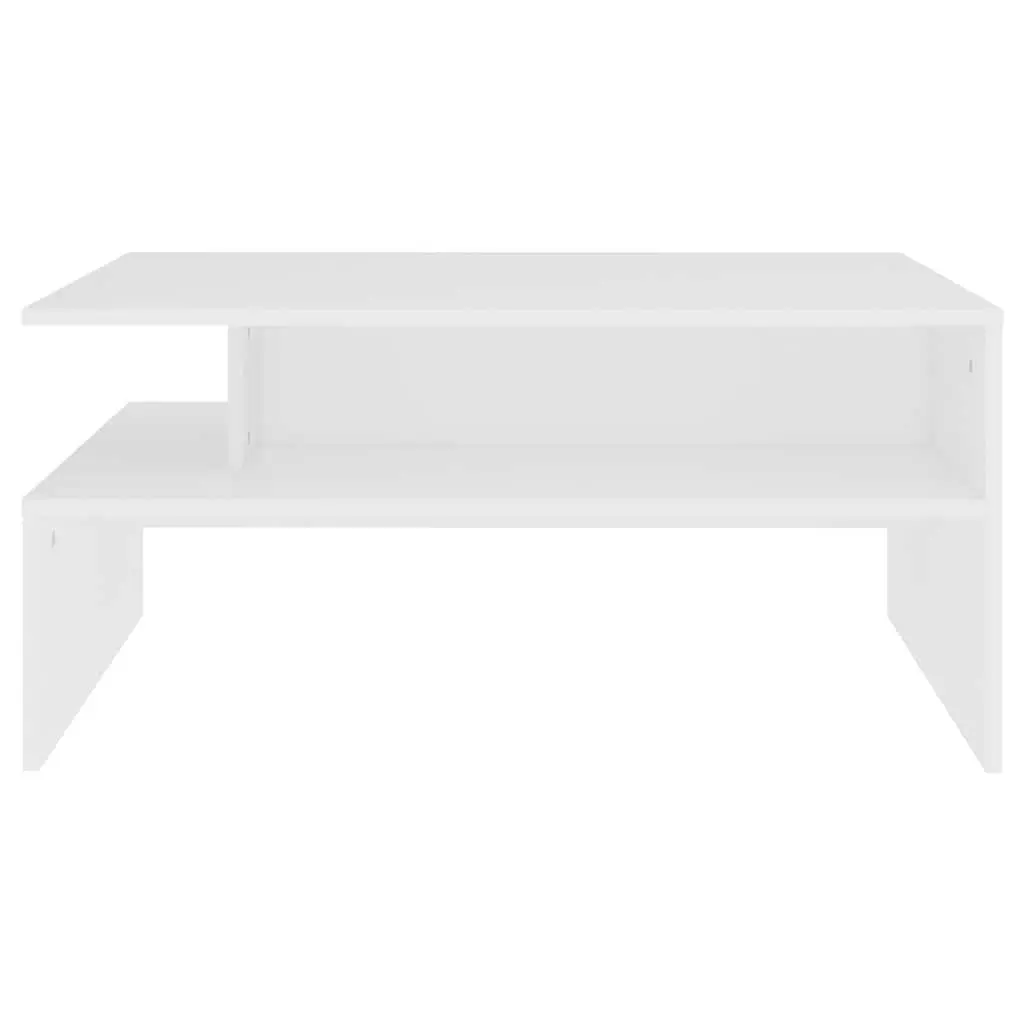 Coffee Table White Modern Living Room 90W x 60D x 42.5H cm