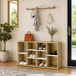 10-Shelf Shoe Bench Dimensions: 103 x 30 x 55 cm