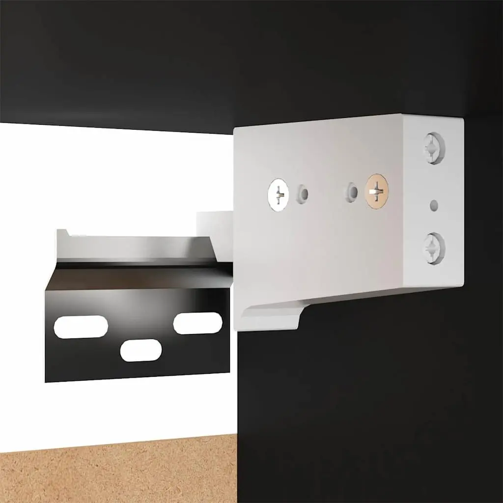 Wall-Mounted Black TV Cabinet Set