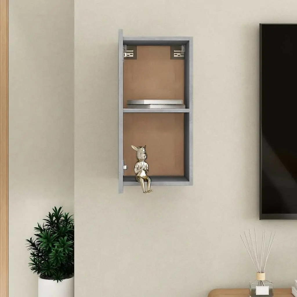 Grey Wall-Mounted TV Cabinet