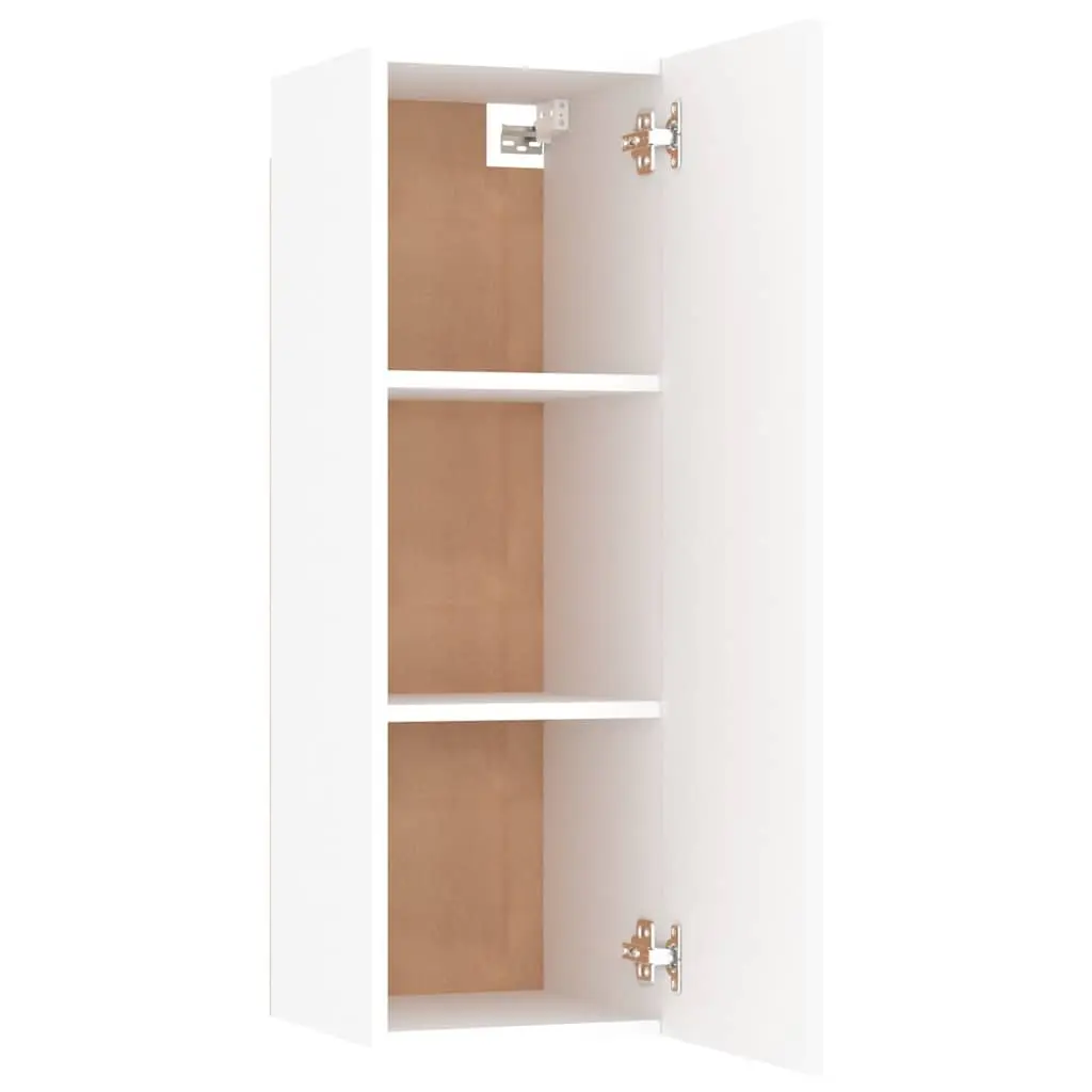 Wall-Mounted TV Cabinet Set Living Room Storage White 30.5x30x90cm