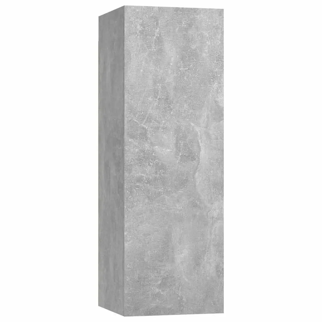 Wall-Mounted TV Cabinet Living Room Grey 30.5x30x90 cm Engineered Wood Shelves Storage