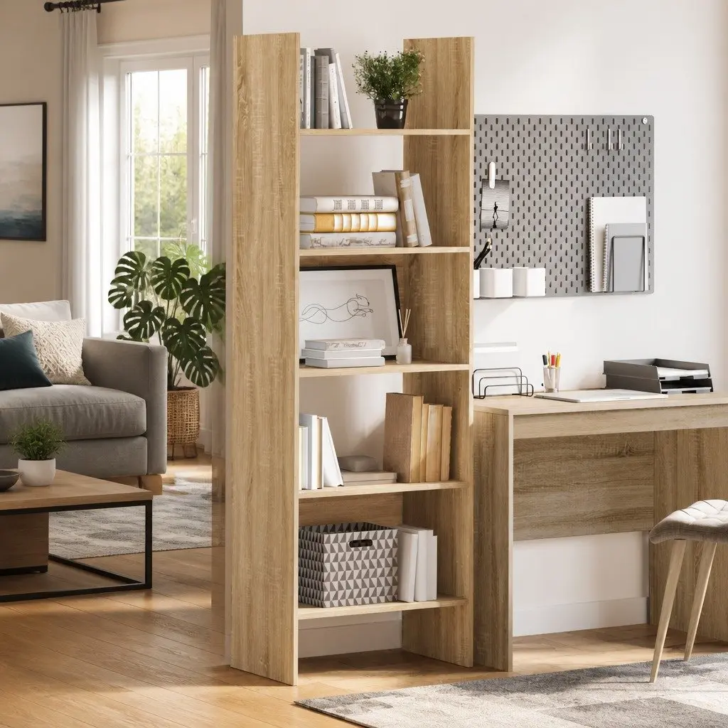 Book Cabinet for Home 60x35x180 cm Engineered Wood Shelving Storage Unit