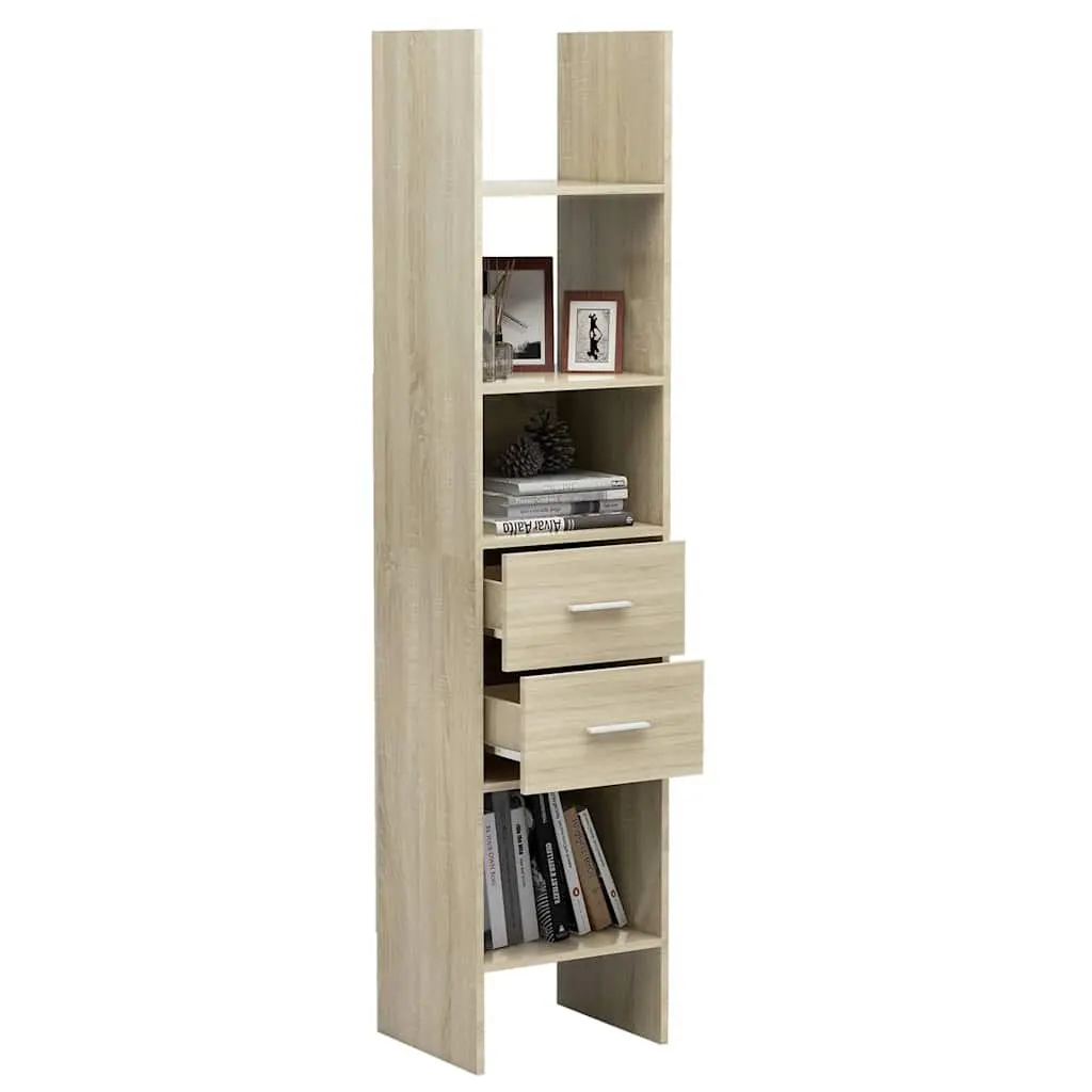 Book Cabinet for Home Storage 40x35x180cm Engineered Wood with Drawers